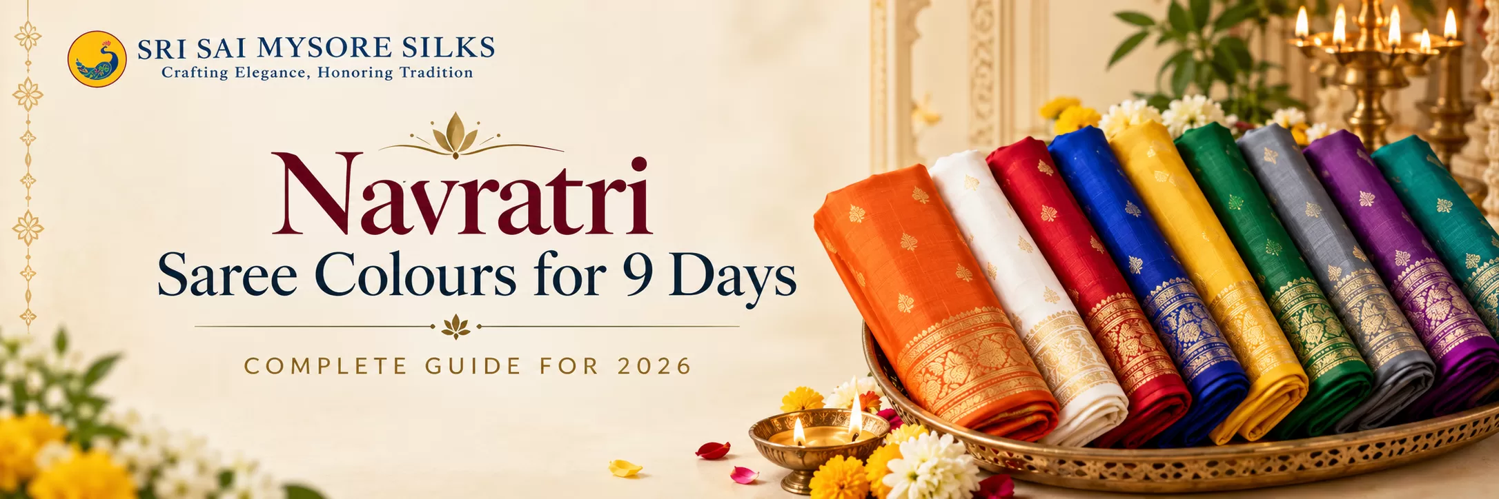 Navratri Saree Colours for 9 Days: Complete Guide for 2026